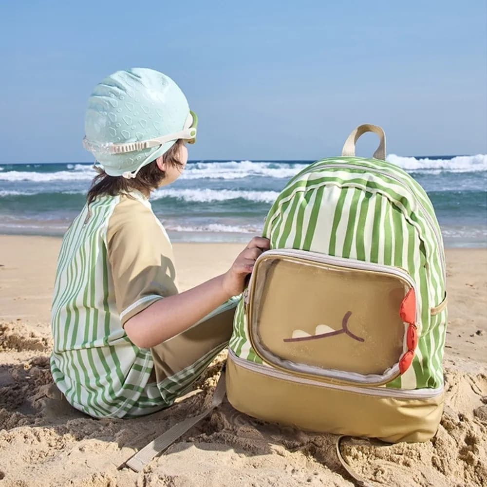 Dry Wet Separation Children's Swimming Bag Shoe Compartment Animal Pattern Swimsuit Storage Bag Cute Shape Waterproof