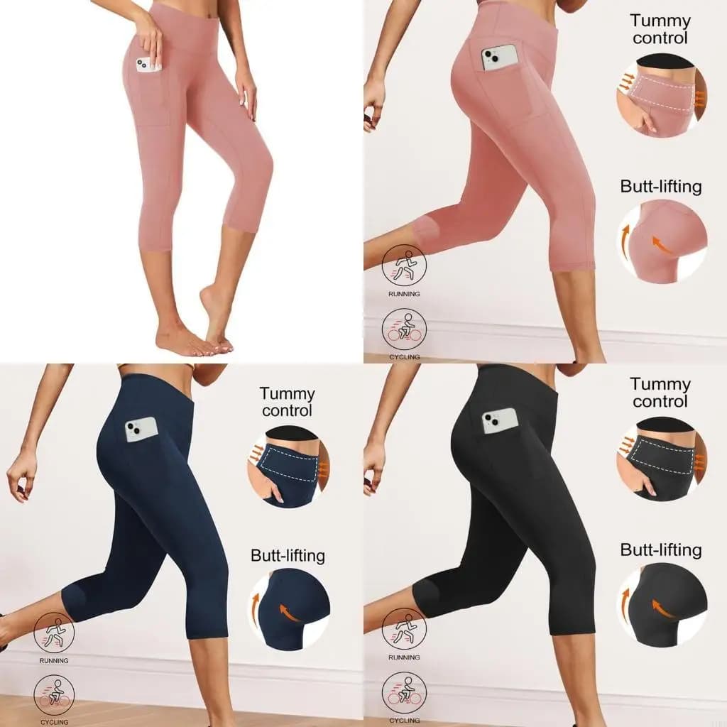 Pantaloni corti da donna a con pantaloni sportivi elasticizzati tascabili