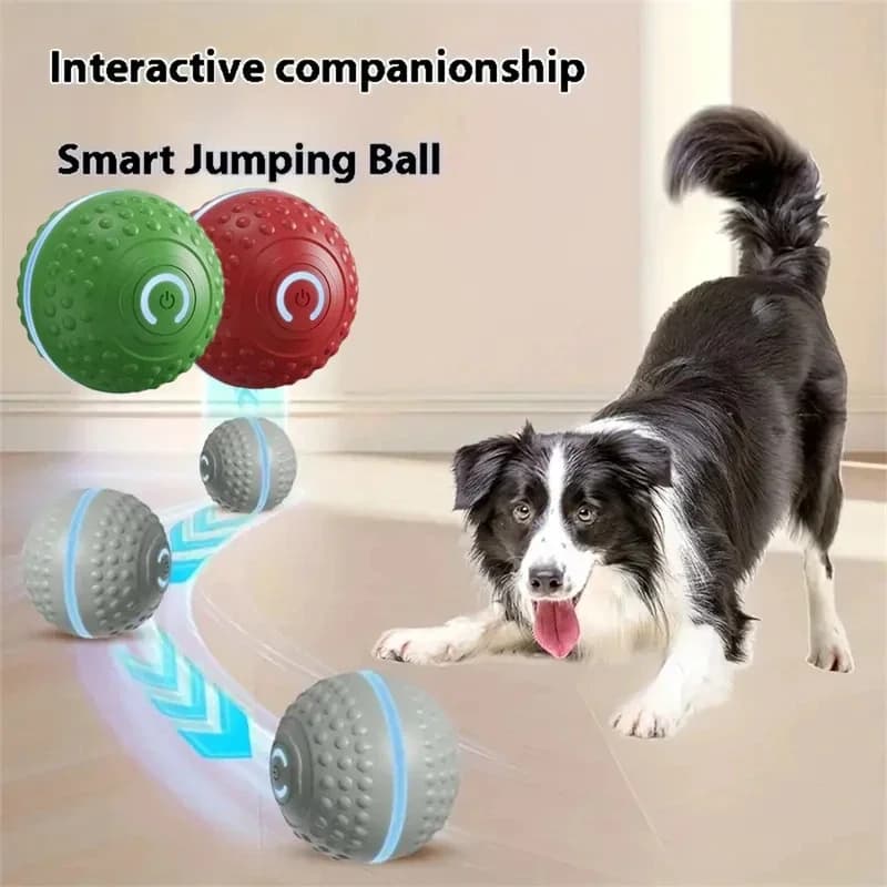 Smart Dog Toys Electronic Ball Pet USB Rechargeable Automatic Jumping Ball Cat Interactive Ball for Small to Medium Dog Chew Toy