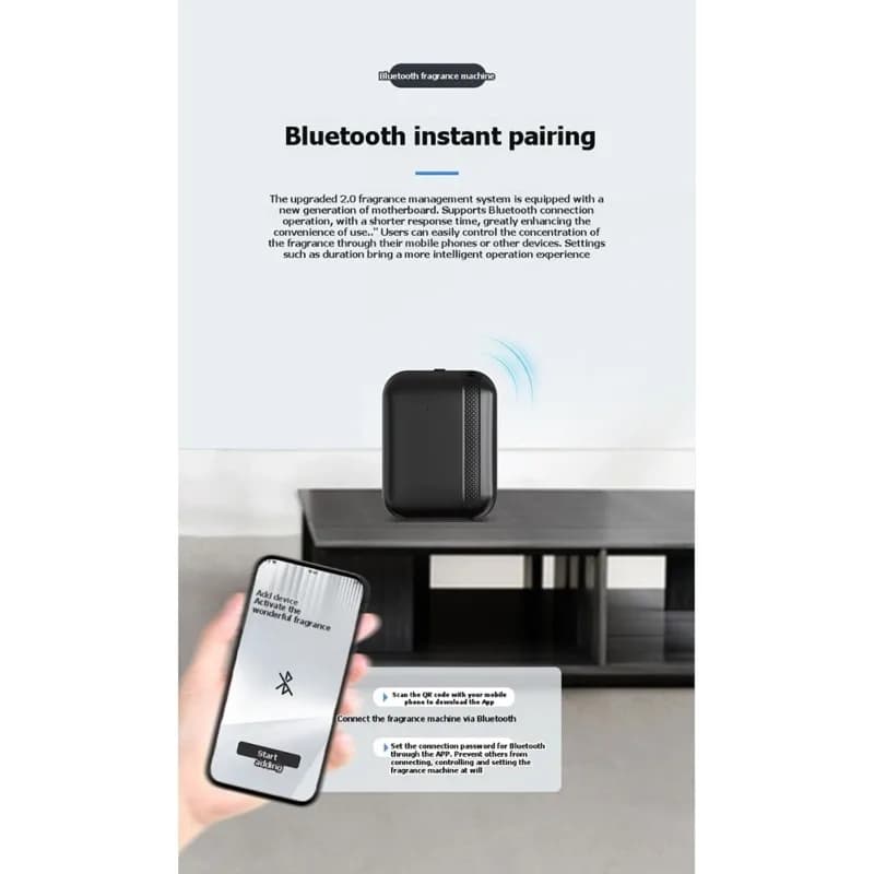 A65T-For Home And Commercial Use-Compact, Quiet Wall-Mounted Aroma Diffuser With Bluetooth APP Control
