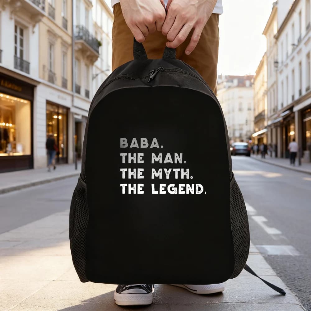 Baba The Man The Myth College Style Women's Backpack, comfortable and elegant