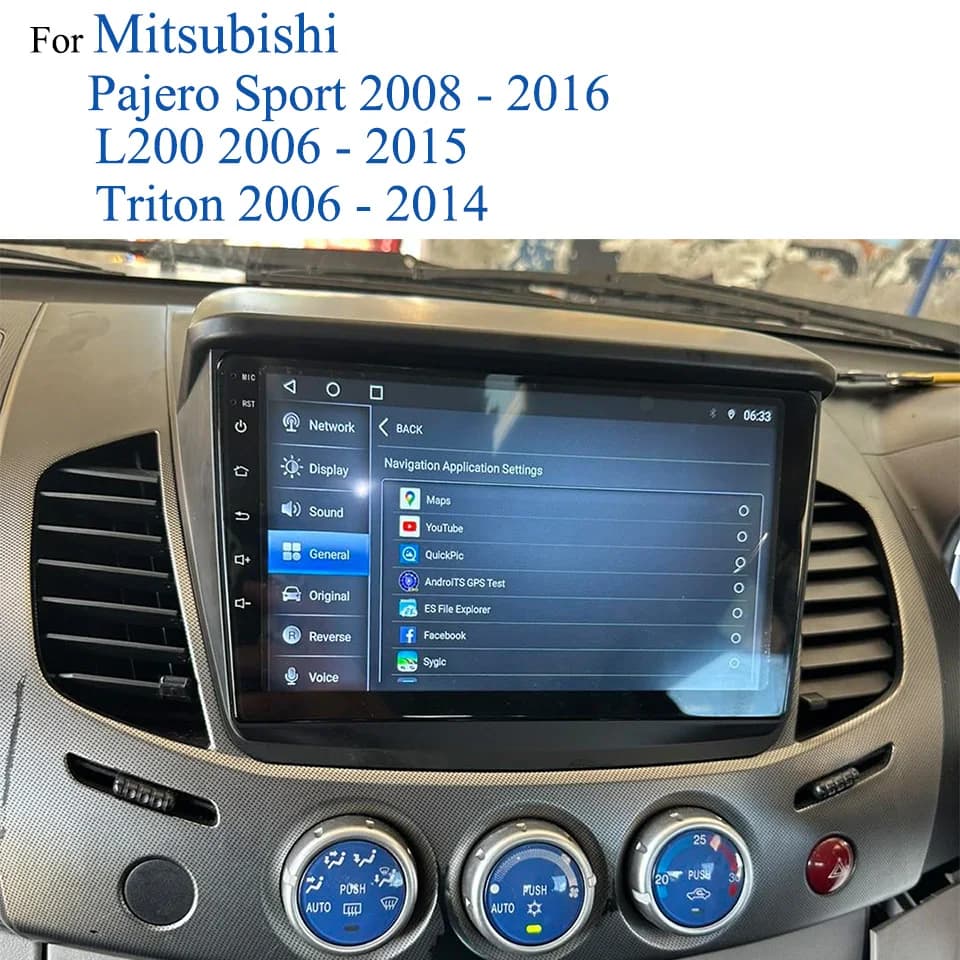 Android 14 8G + 128G Autoradio Per Mitsubishi Pajero Sport L200 2006 - 2016 Autoradio GPS Navi Monitor Stereo Video DVD cassette