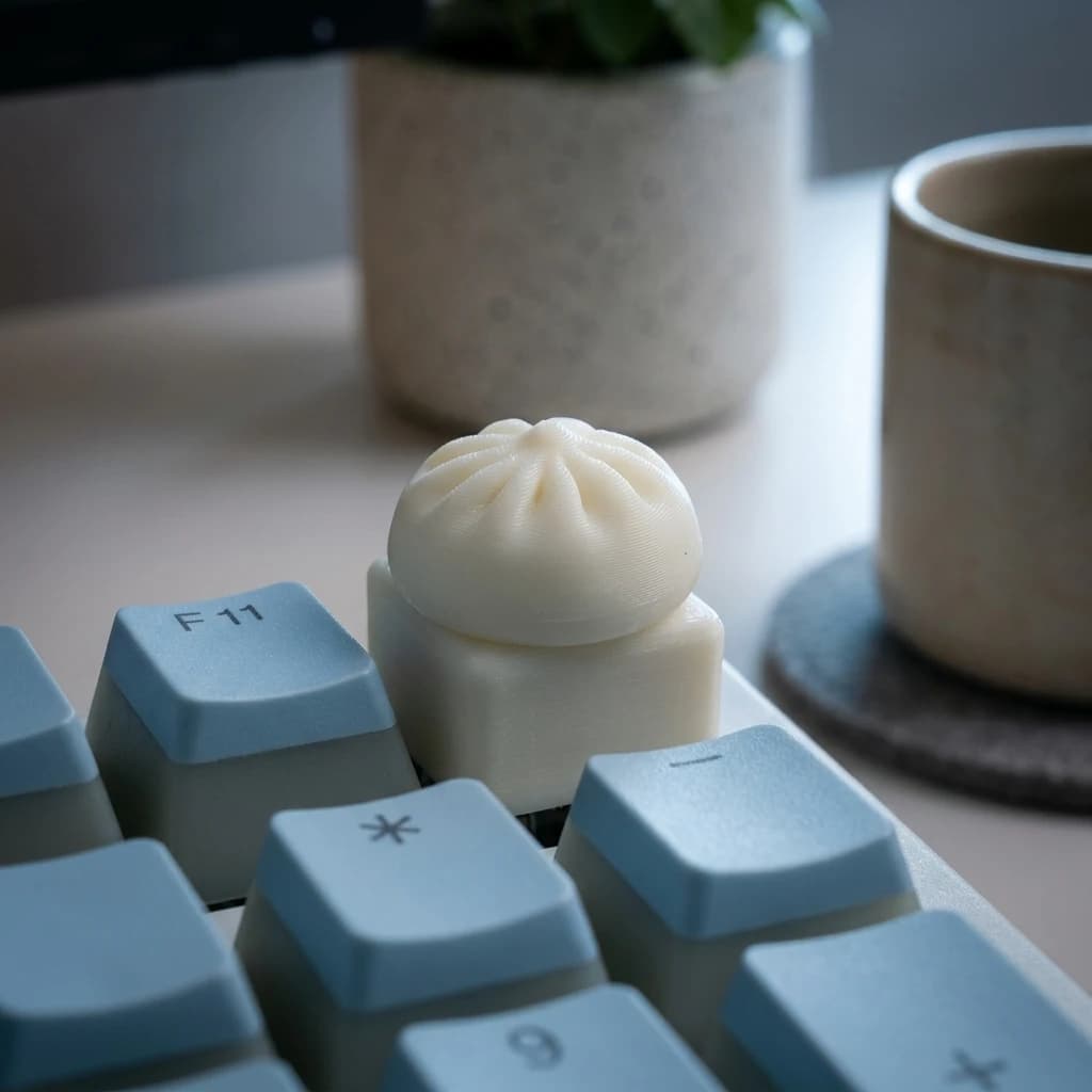 Baozi shape/styling Personality Mechanical keyboard keycaps Custom Keycaps Cross Axis PC Gaming Keyboard Peripherals Collection