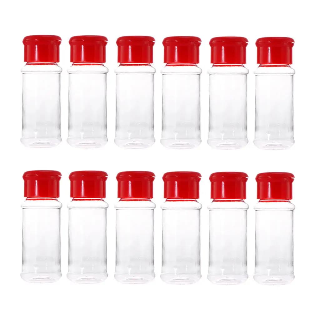 Set di 24 Barattoli per Spezie in Plastica, Contenitori per Sale e Pepe, Accessori da Cucina per Barbecue, Set per Conservazione Spezie