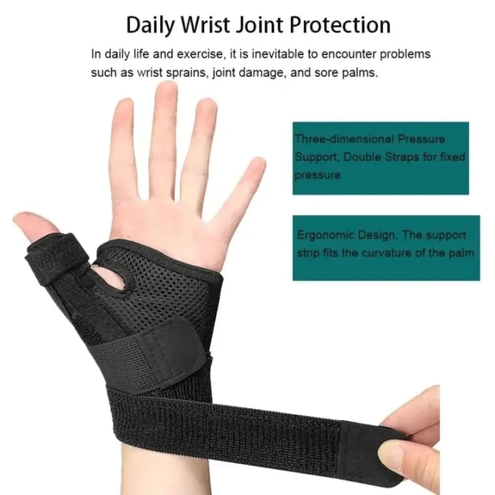 Polyerster Manicotto per pollice Tutore per polso Tendinite Protezioni per il polso traspiranti Fascia Stecca flessibile ambidestra