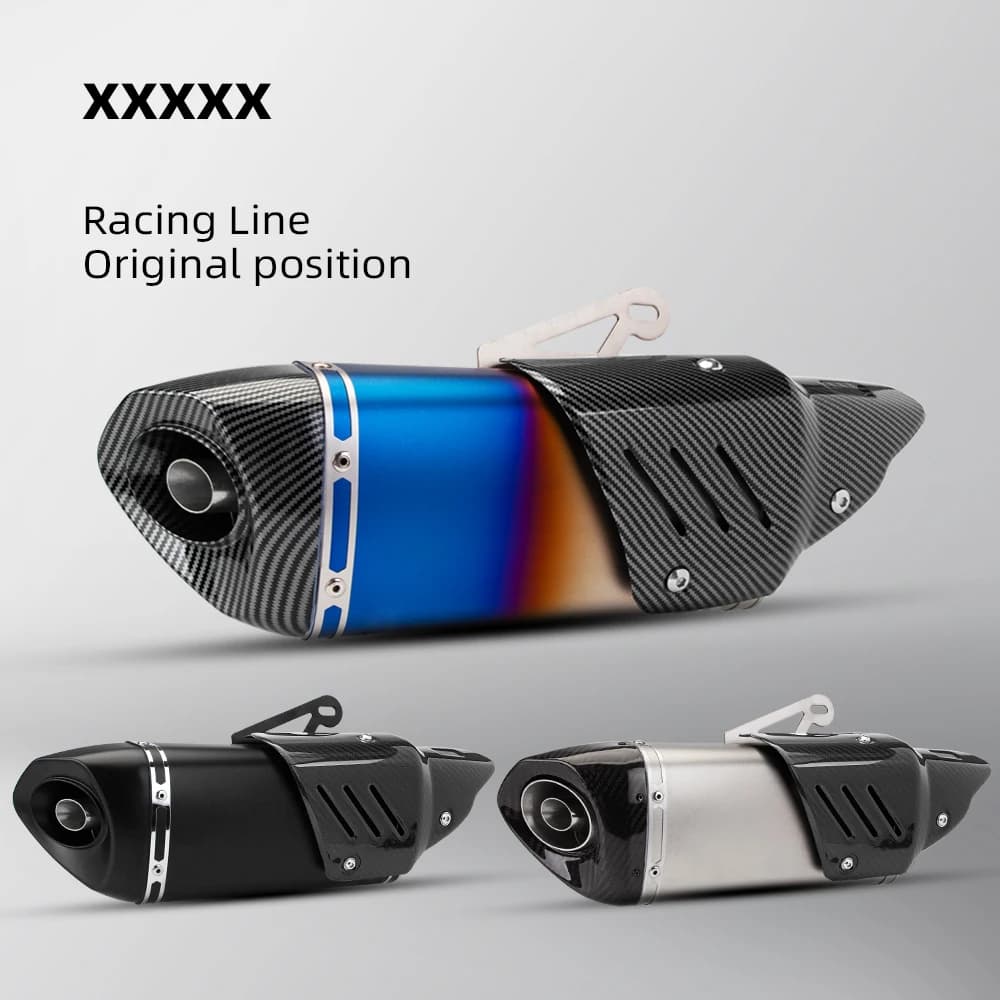 Kit Scarico Universale Moto 51MM con Silenziatore e DB Killer per MT-09 PCX150 S1000RR DUKE790 XMAX K11 Z900