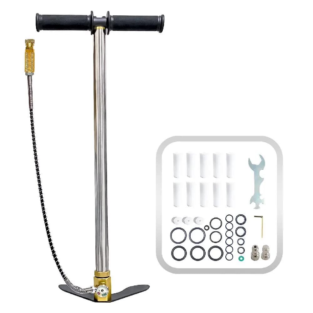 Pompa Manuale ad Alta Pressione NUOGE PCP - Gonfiatore per Serbatoi HPA 30MPa 4500Psi per Fucili ad Aria Compressa, Caccia, Immersioni, Pneumatici Auto e Biciclette