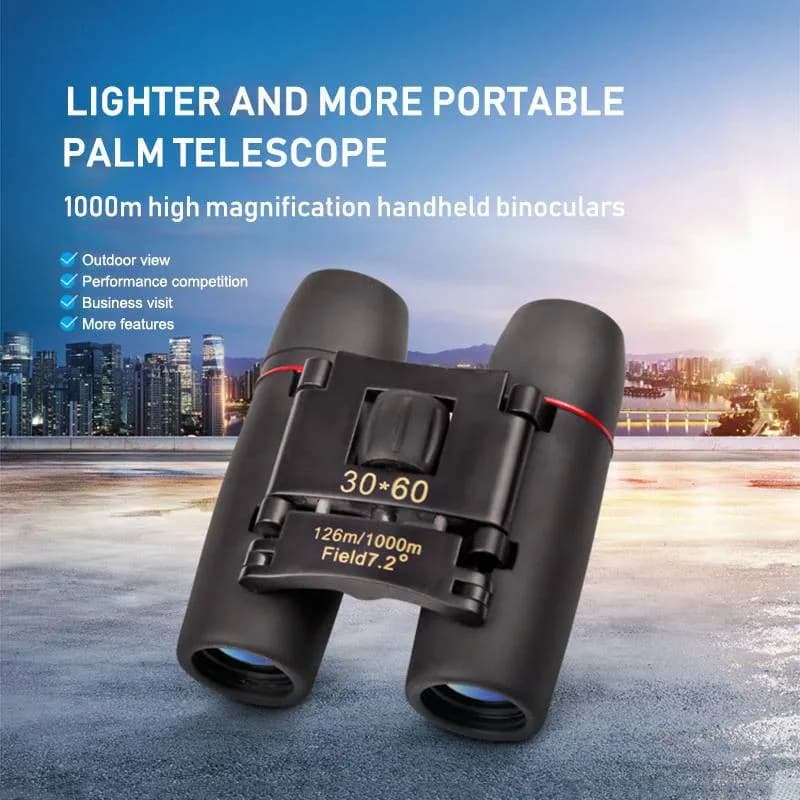 Mini binocolo 30x60 Telescopio portatile impermeabile compatto per adulti Caccia Attrezzatura da campeggio HD Leggero Piccolo a lungo raggio
