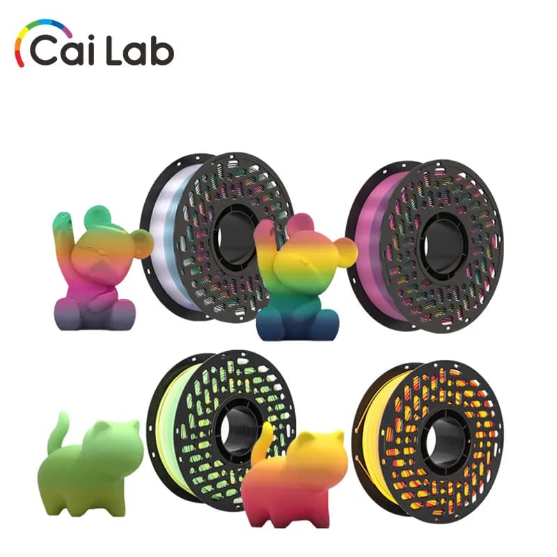 CaiLab 1KG PLA 3D Printer Filament 1,75mm PLA + Silk Rainbow 3 colors FDM 3D Printer Smooth print