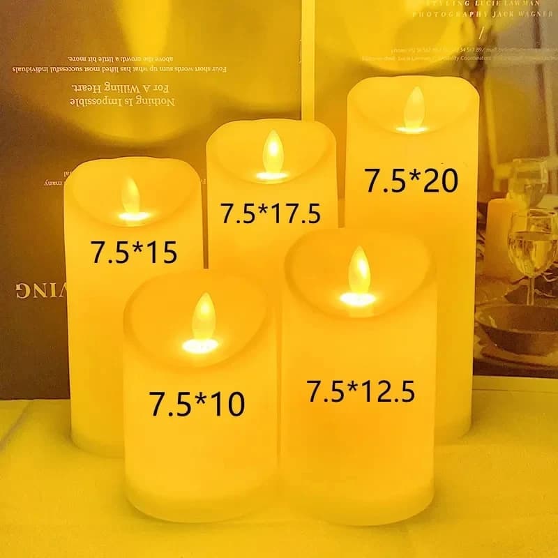 Flameless Tremolating LED Candles, Wedding Decoration Battery Candles, Birthday Party Supplies, Hot Light