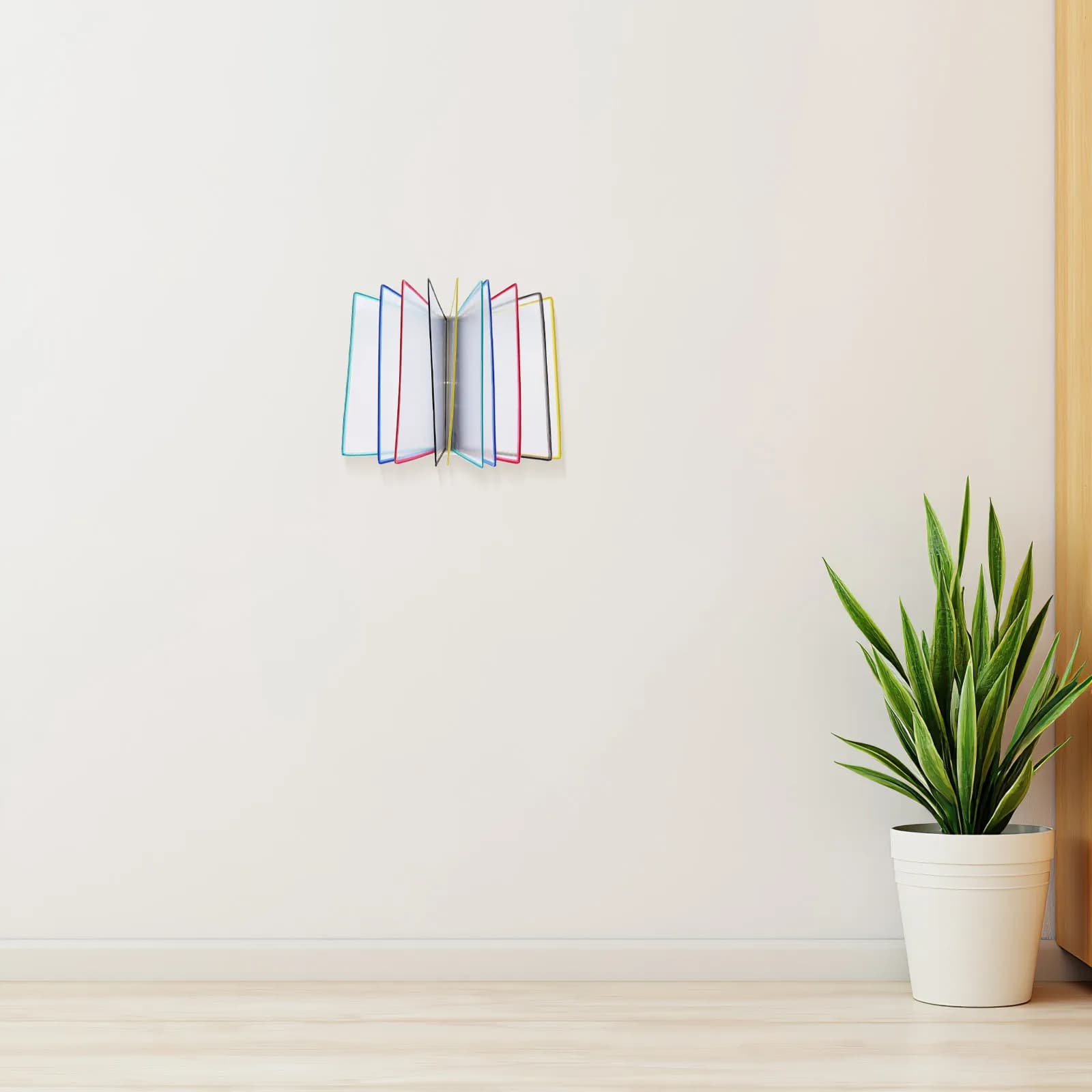Portadocumenti A4 da Parete, Porta Fogli a 10 Pagine, Robusto in Ferro e PVC, Facile da Installare, Organizzatore Salvaspazio