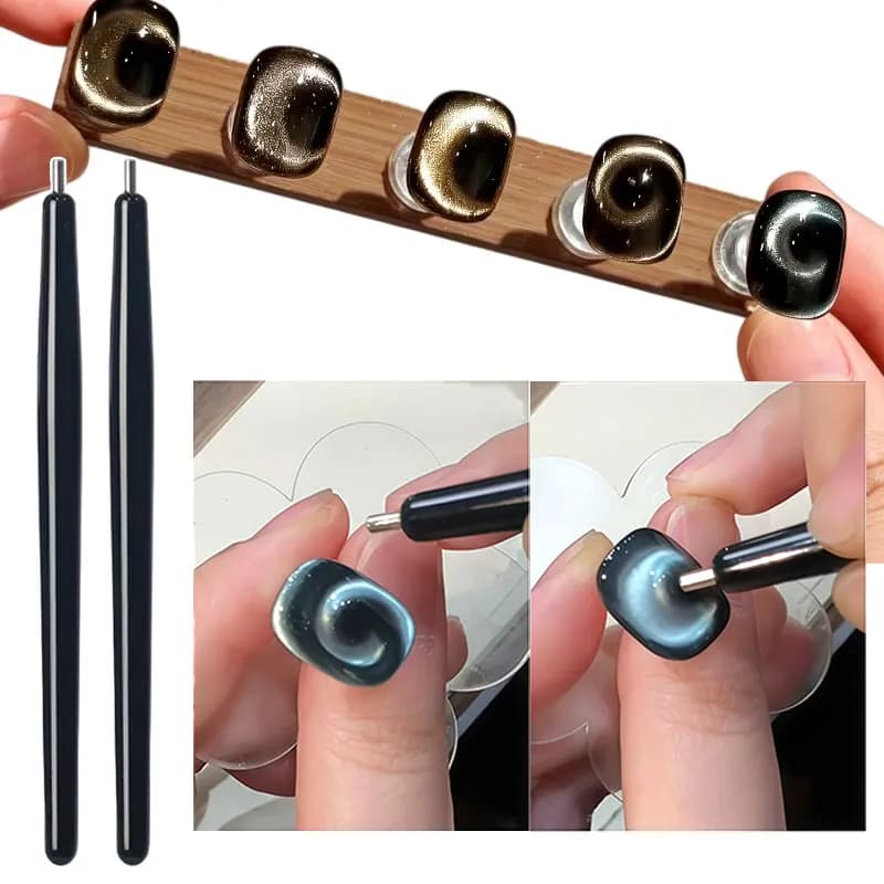 3D Moon Cat Eye New Nail Magnet Pen Create Rainbow Halo Vortex Nail Art Magnet Pen for Magnetic Cat Eye UV Gel Nail Polish