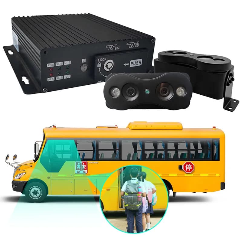 CareDrive PFJ100 4g Gps Registrazione automatica Precisione del 98% Doppie porte Bus Contatore di flusso di persone Statistiche Sistema di telecamere Mdvr