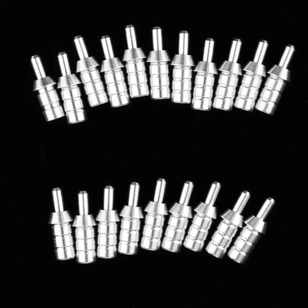 Set di Boccole in Alluminio per Frecce da Tiro con l'Arco, per Aste con Diametro Interno di 6,2mm, Accessori per Tiro al Bersaglio e Caccia