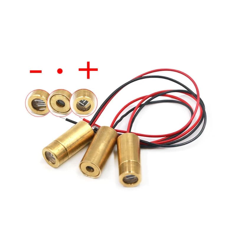 9mm Red Laser Module with Adjustable Fire Mass, 650nm 5mW 3V, Cross Line Point for Arduino, Fai-da- Electronic Kit ♪