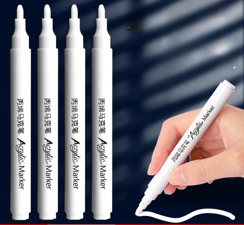 1/3/5 pieces White acrylic pen for students for sketches, highlighters and brushes for quick drying oil painting