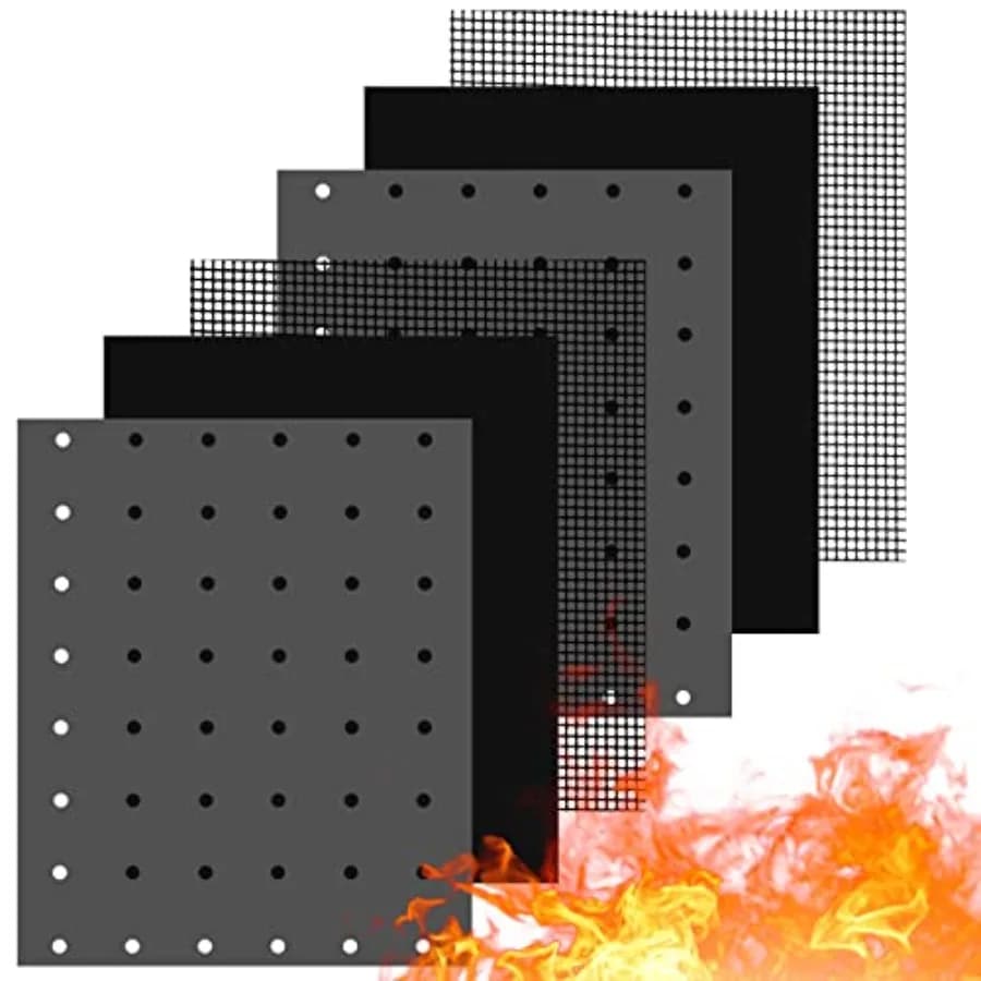 Set di 6 Tappetini Riutilizzabili per Forno Tostapane e Friggitrice ad Aria, Antiaderenti e Facili da Pulire, Compatibili con Cui