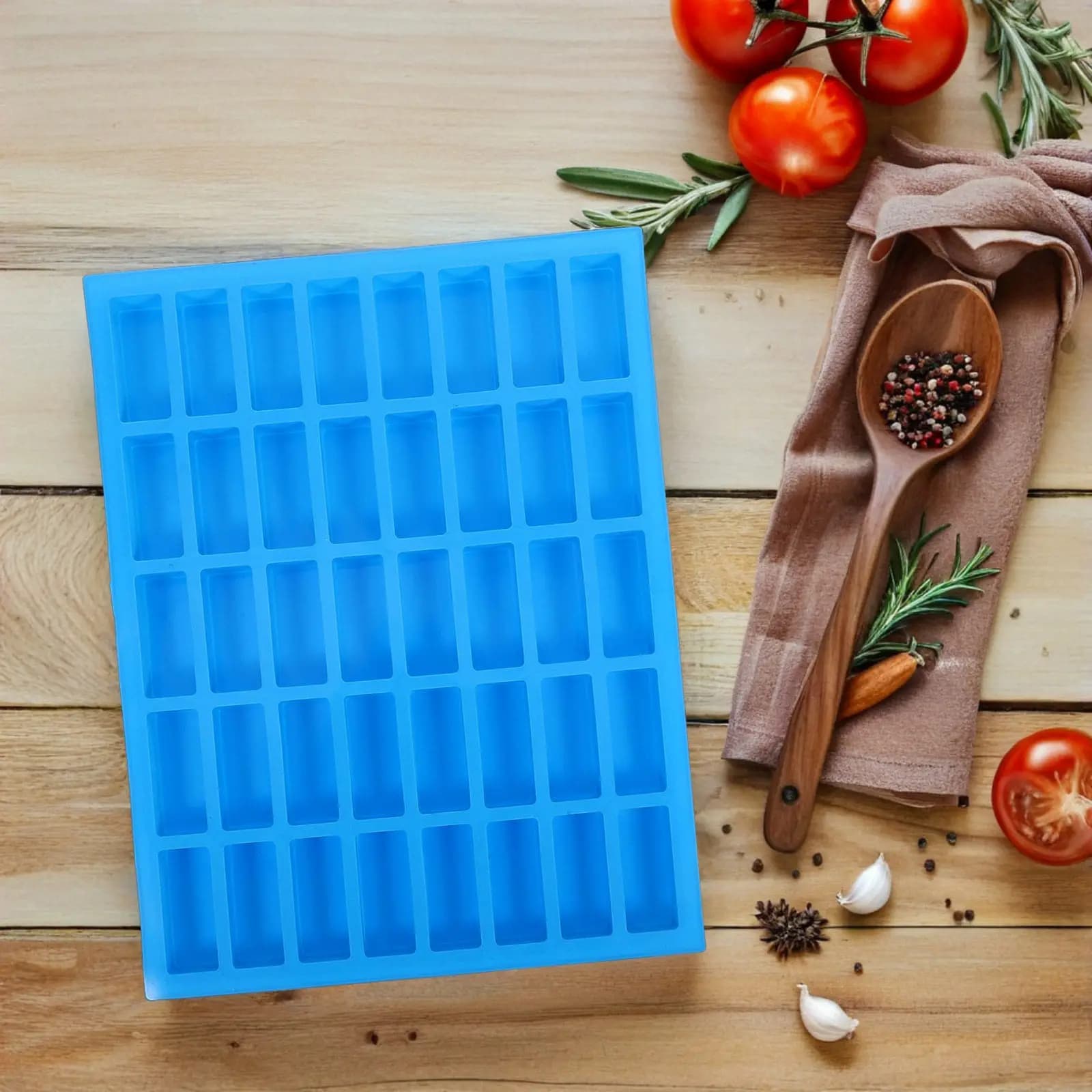 2 Stampi Rettangolari in Silicone per Cioccolato e Caramello, Vassoio per Cubetti di Ghiaccio Fai-da-Te, Stampo per Biscotti e Pasticceria per Dolci da Festa in Famiglia