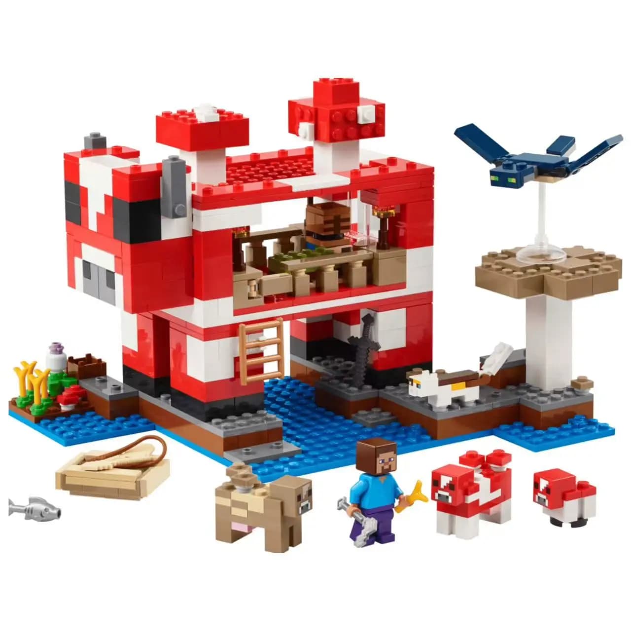 Disponibile 21270 Mushroom House Building Block Set, set di blocchi da costruzione per decorazioni domestiche, compatibile con LEGO