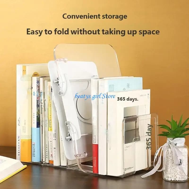 C7AB Supporto acrilico multifunzionale pieghevole con rotazione a 360 gradi regolabile per libri, tablet e cucina Supporto