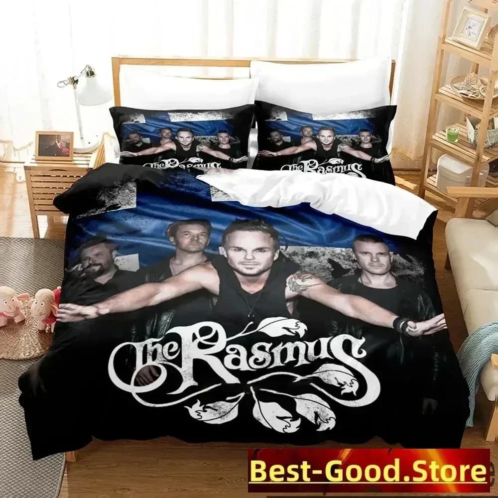 Stampa 3D The Rasmus Set biancheria da letto Copripiumino Set letto Copripiumino Federa Trapunte King Queen Size Ragazzi Set biancheria da letto per adulti
