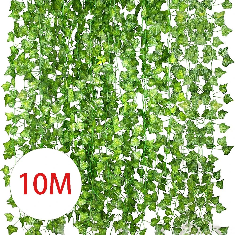 2/4/8/10M Foglie di edera artificiali Ghirlanda Viti appese Piante finte Verde esterno Decorazione della parete Festival Giardino Home Party Decor