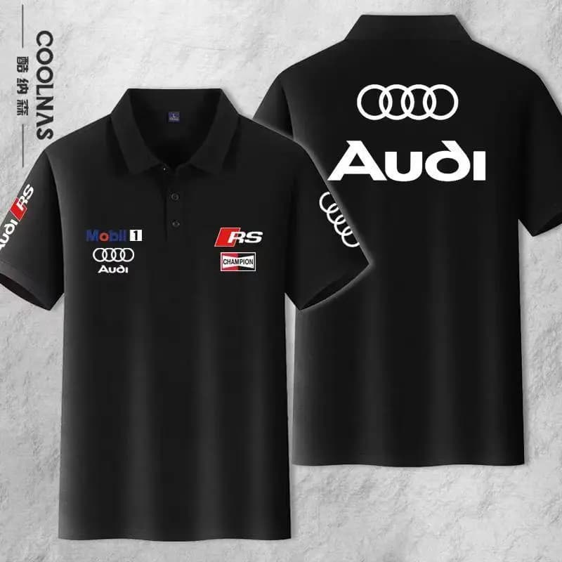 Audi RS Performance Car, Car Modification, Short-sleeved Polo Shirt, Lapel Half-sleeved T-shirt, Men's Fashionable T-shirt
