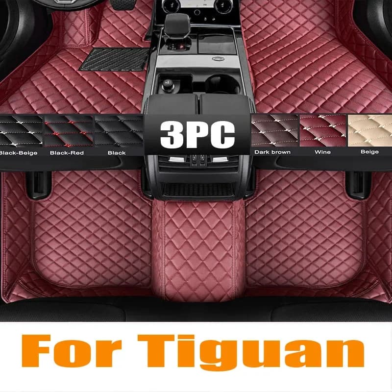 Tappetini auto per Tiguan 2019 2018 2017 Tappeti Interni personalizzati Ricambi auto Prodotti per VW VW rivestimento automobilistico 0601