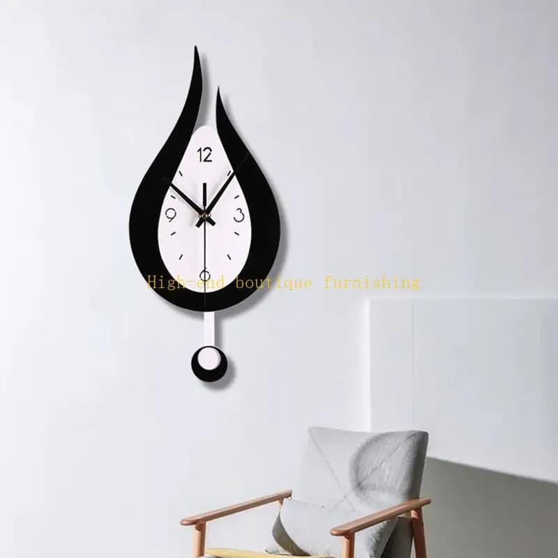 L9NB Modern Design Wall Clock with Water Drops for Creative Acrylic Pendulum Clock for Damage Decoration