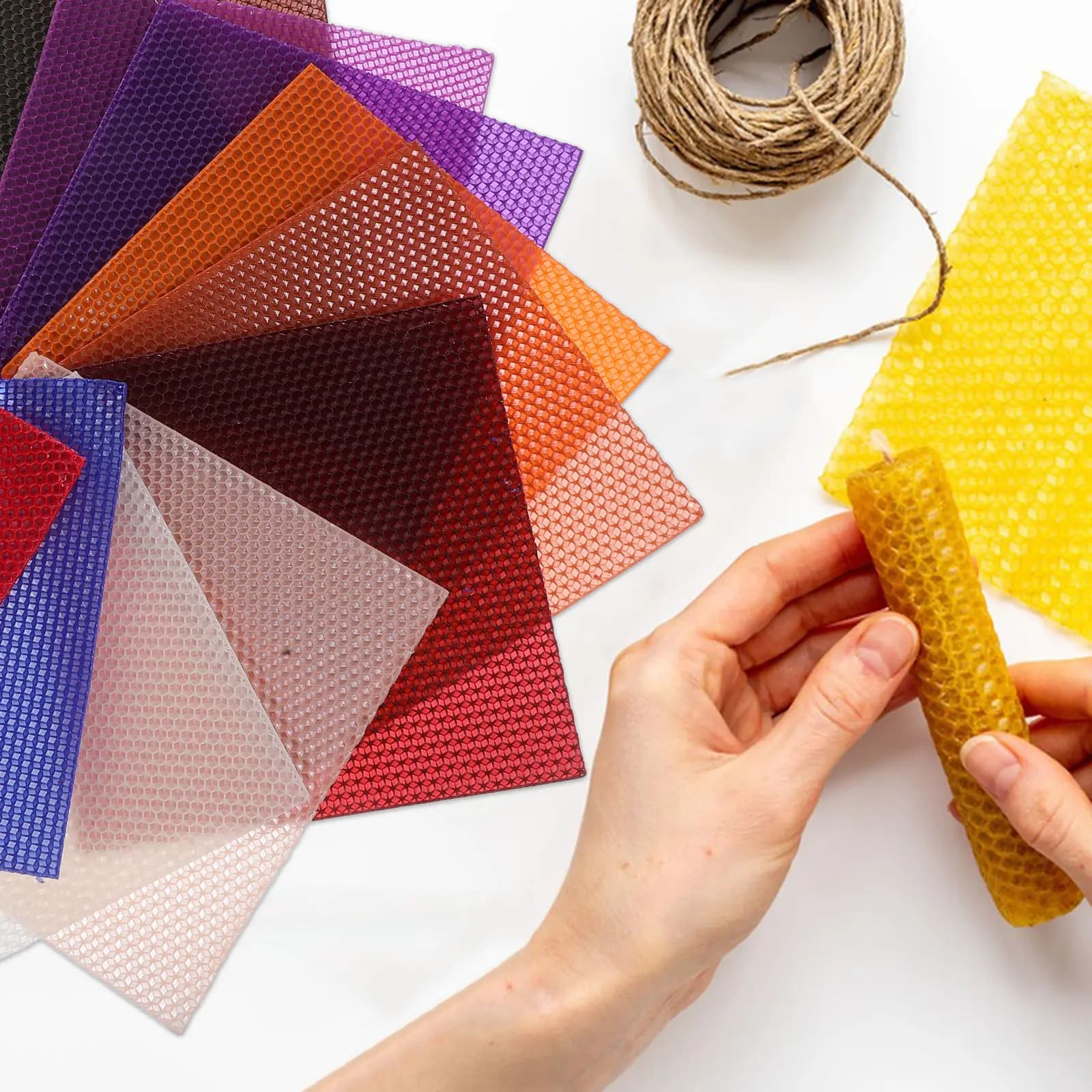 Pre-cut Bee Cera Sheets Set for Roasted Candles, Bee Cera Sheet for Craftsmanship, Fa-to-Te Creation Supplies for Party