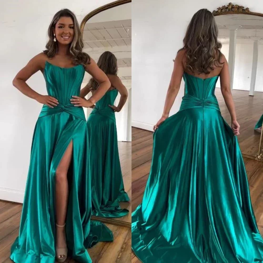 Customized Evening Dresses Sleeveless Draped Floor Length Skirts Exquisite High Quality Occasion Formal Party Dress for Women