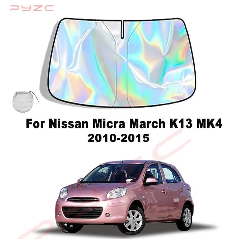 For Nissan Micra March K13 MK4 2010-2015 Car Windshield Sunshade Cover 2022-2026 Front Window Sun Shade Visor Auto Interior