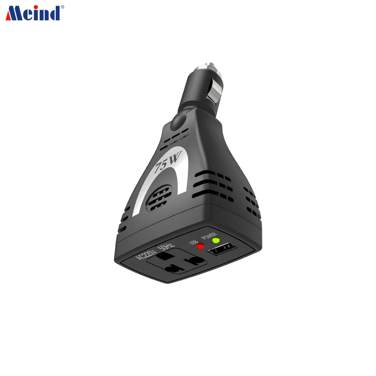 Meind 75W Power Inverter DC 12V a AC 220V caricabatteria da auto Plug-in presa adattatore con porta USB convertitore di alimentazione portatile per auto