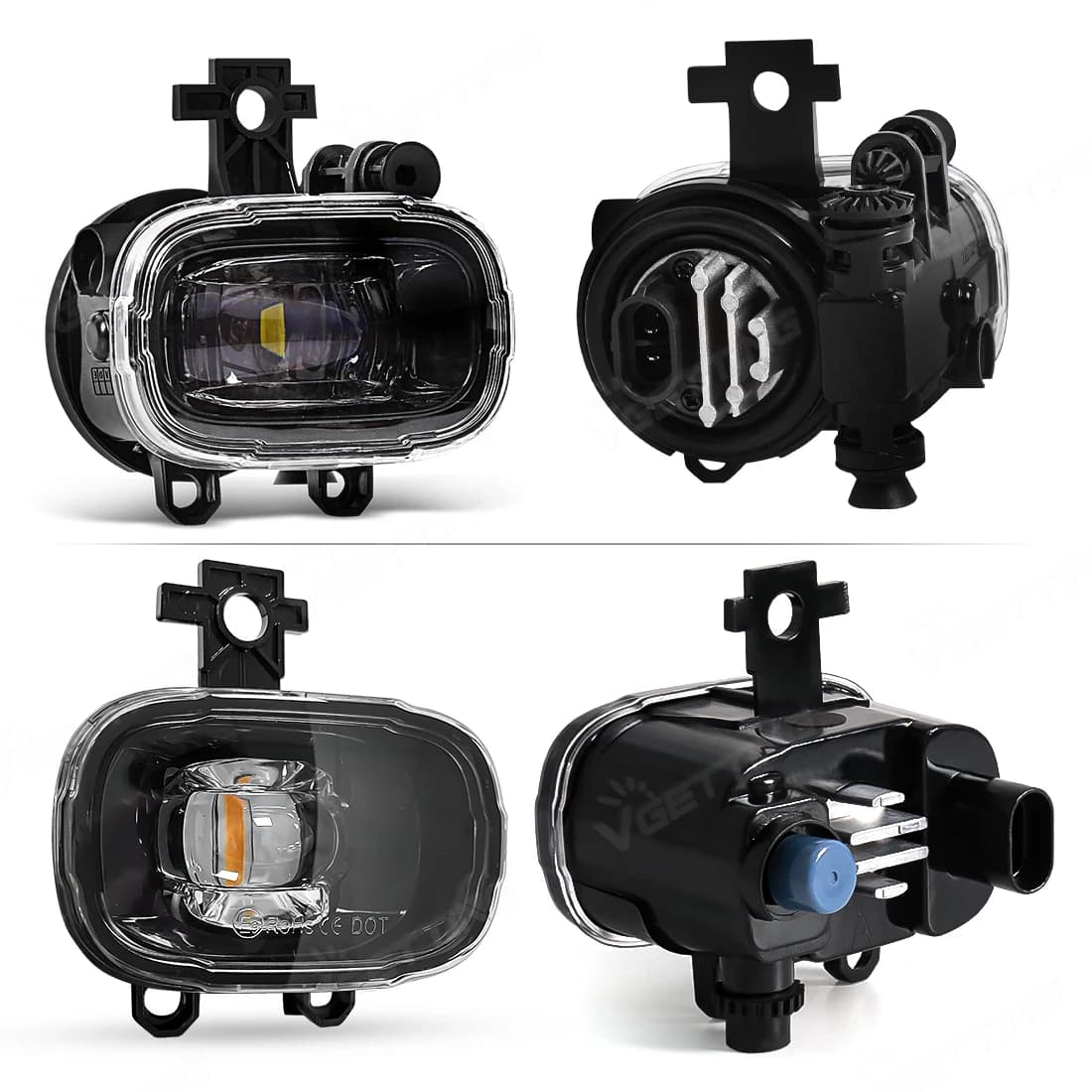Per Nissan Navara NP300 Rogue X-Trail Kicks Juke F16 MK2 D23 2020-2022 LED Fendinebbia Lente gialla/bianca Impermeabile Fendinebbia anteriore