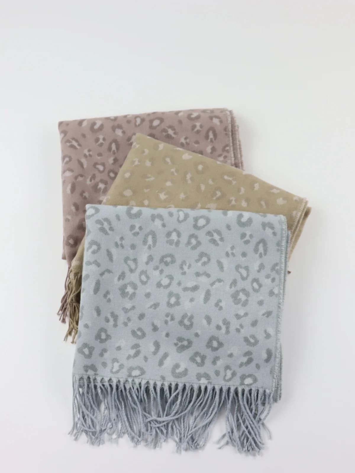 Sciarpa con stampa leopardata imitazione acrilica cashmere addensato inverno caldo scialle fresco giapponese da donna