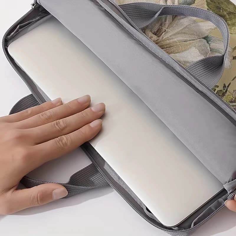 Borsa per laptop da 14 pollici Valigetta portatile con stampa floreale Custodia protettiva per computer per pendolarismo aziendale