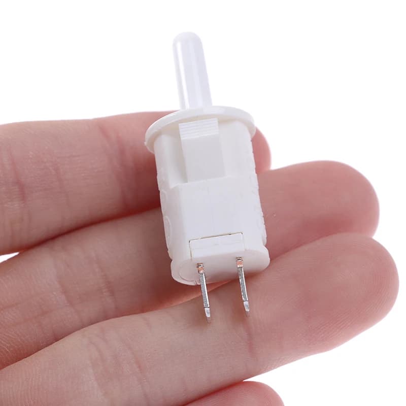 (Ce14)1Pc 10-250V Door Switch Refrigerator Cabinet Light Disinfection Cabinet Wardrobe Closed White Push Press Button Switch