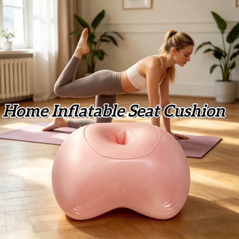 Cuscino Gonfiabile Rosa per Supporto Lombare, Adatto per la Cura di Gambe, Vita e Testa, Gonfiabile e Portatile per Campeggio e Viaggi