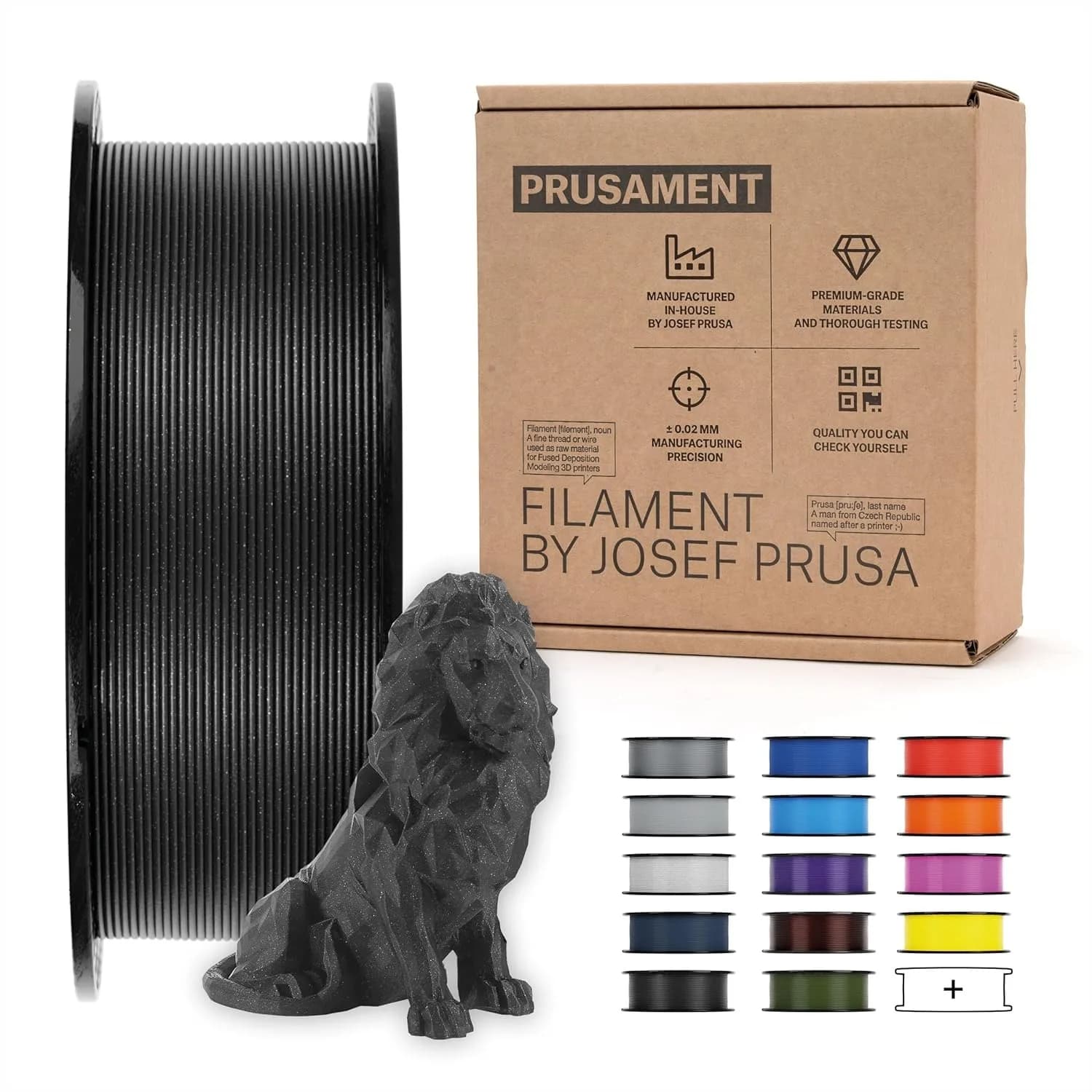 Filamento PLA Premium 1.75mm ±0.02 mm, Bobina da 1kg per Stampante 3D - Facile da Stampare con Basso Effetto di Deformazione, Ideale per Principianti e