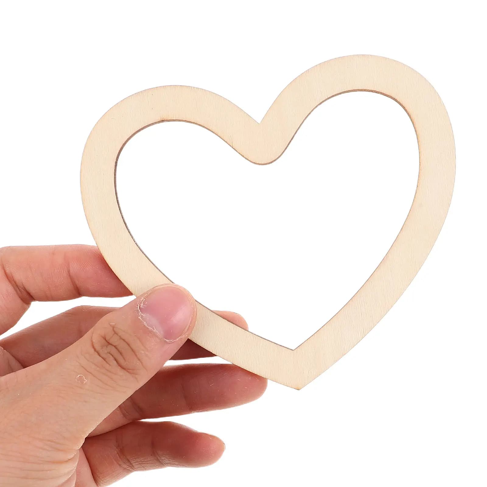18Pcs Heart Shaped Dream Catcher Frame Natural Wood Unfinished Base for DIY Craft Wall Hanging Nursery Wreath Wedding Decor