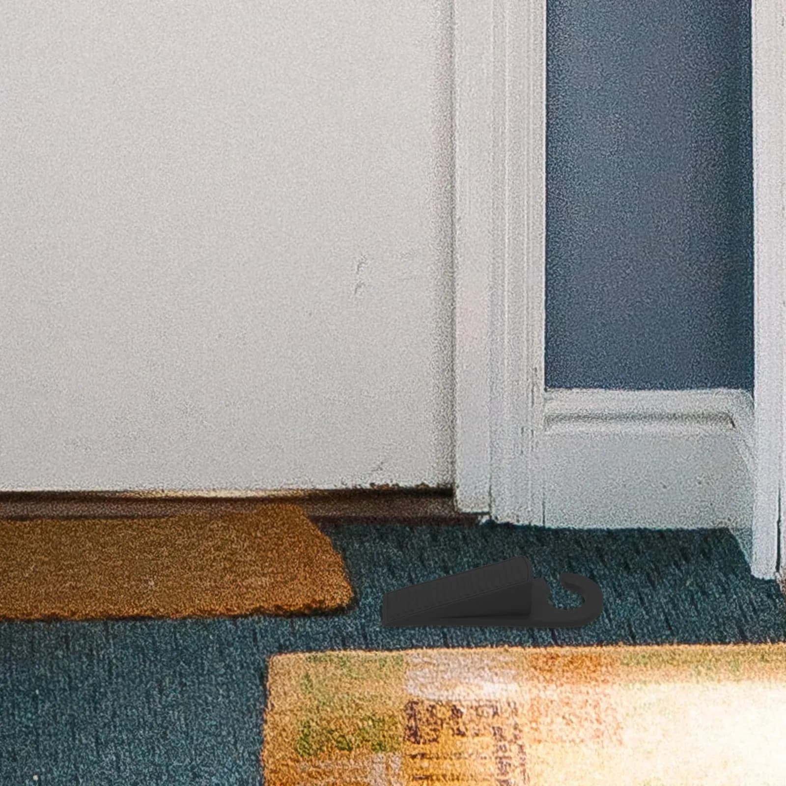 1 Pezzo Fermaporta a Cuneo in TPR Resistente per Casa, Ufficio, Garage, Aula - Protezione Sicurezza Muro e Porta