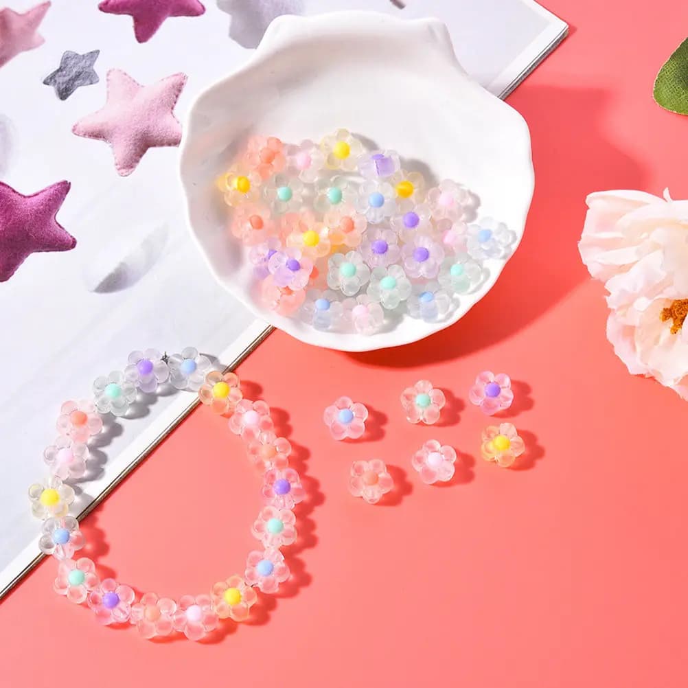 Acrylic Loose Beads Premium Material Smooth Surface Lovely Shape Perfect for DIY Jewelry Making Charms Bracelet Accessories