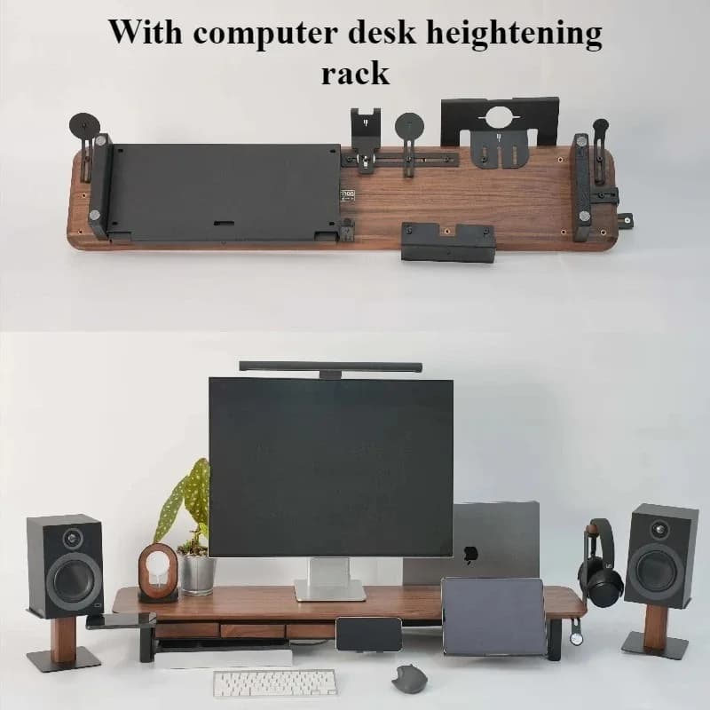 S Series Computer Height-increasing Stand Parts Walnut Laptop Rack Mobile Phone Stand Multi-functional Computer Desk Accessories
