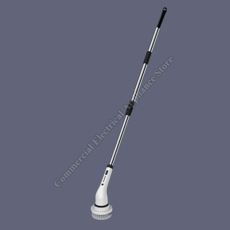 Spazzola per pulizia elettrica Mop senza fili Manico lungo Retrattile Bagno WC Pavimento Spazzola elettrica Mop elettrico