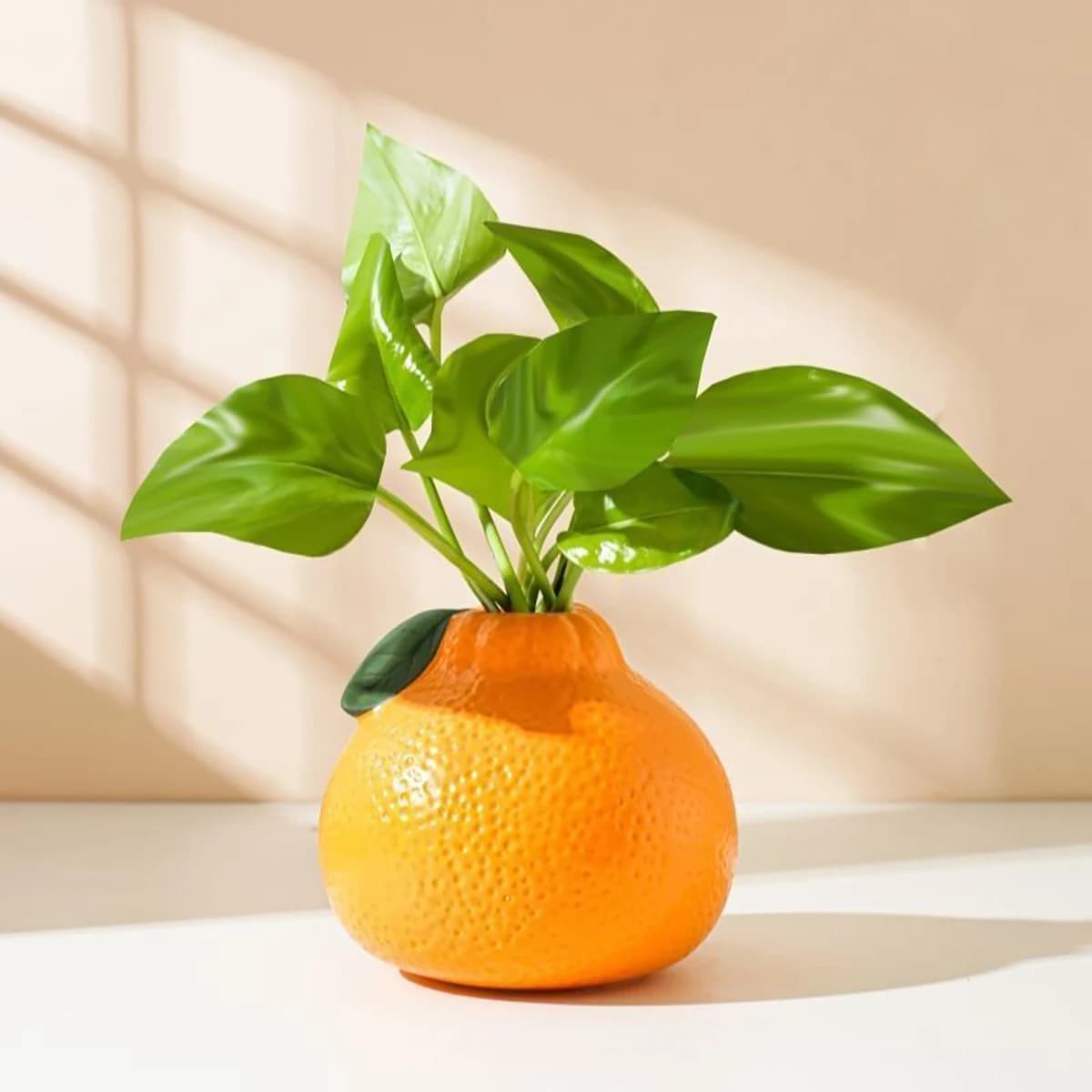 Vaso da 1 pezzo, vaso arancione per la decorazione domestica, vaso decorativo vaso a forma di frutta vaso decorativo da tavolo centrotavola decorazione
