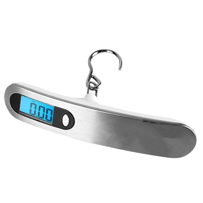 Bilancia Elettronica Portatile Mini per Bagagli, Pesca e Uso Domestico, 50KG con Precisione 10g, Batterie AAA