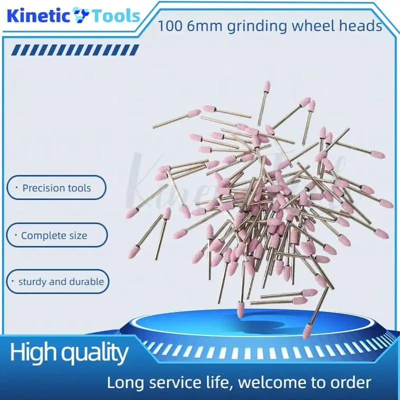 100 pcs/set Trapano Head of Rectification Assorted Tool Ceramic Mounted Point For Dremel Mini Trapano Tools Rotating Abrasive Mounted Stone 6mm