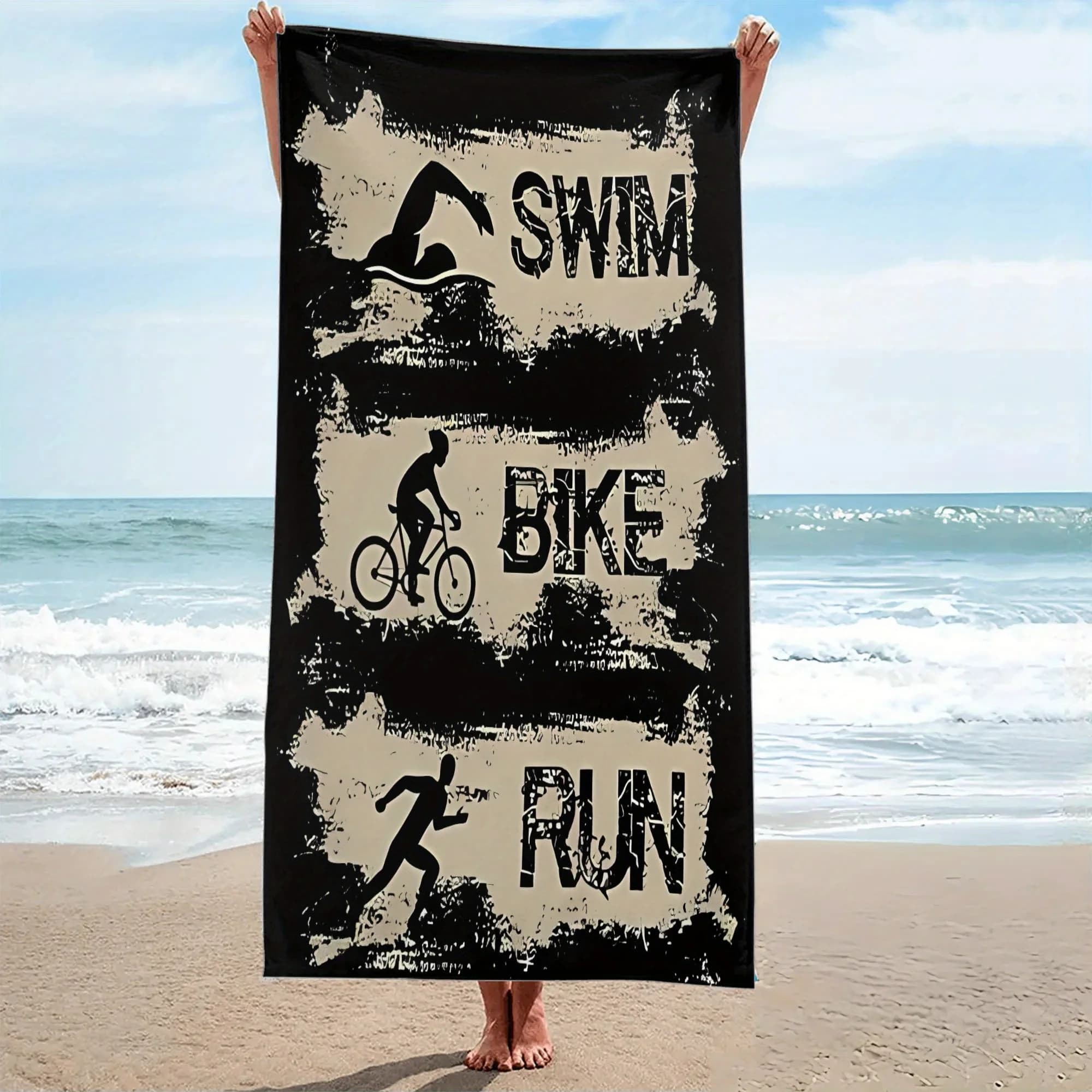 Tappetino da Spiaggia Estivo per Sport e Fitness, Regalo per Palestra, Piscina, Decorazione per Esterni e Casa, Accessorio da Viaggio Impermeabile per Nuoto, Ciclismo e Corsa