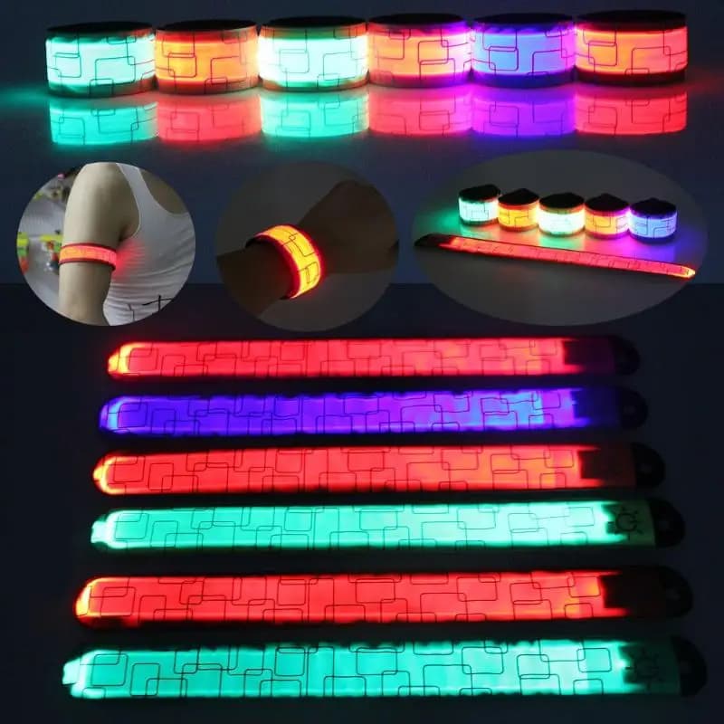 LED light band for night sports safety; Rechargeable wrist for outdoor racing and cycling; Warning belt for arms and legs.