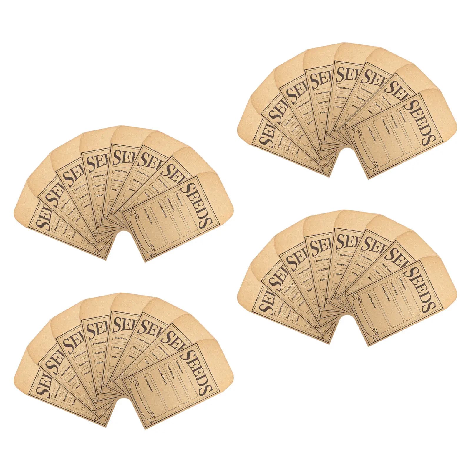 50 Pieces Mini Kraft Paper Envelopes Fai-da-Te with Autoadhesive Closure for Seeds, Vegetables, Coins, Banknotes